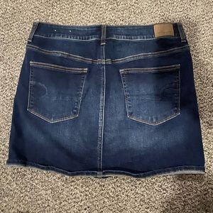 American eagle high rise denim mini skirt